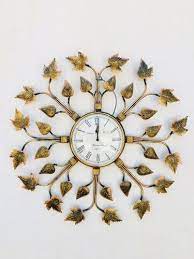 Metal Leaf Designer Wall Clock