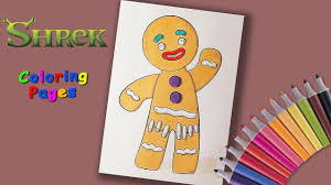 This coloring page was posted on wednesday, december 7. How To Coloring Gingerbread Man From Shrek Coloring Forkids Youtube