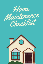 Home Maintenance Checklist Homeowners Journal Schedule
