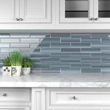 21 posts related to home depot kitchen backsplash. Bodesi Deep Ocean 3 In X 12 In Glass Tile For Kitchen Backsplash And Showers 10 Sq Ft Per Box Hp Do 3x12 The Home Depot