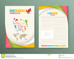 Brochure Flyer Design Layout Template With Success Stock