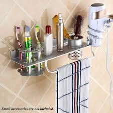 hair tool organizer towel rack shelf