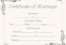 Printable Marriage Certificate Template Dotxes