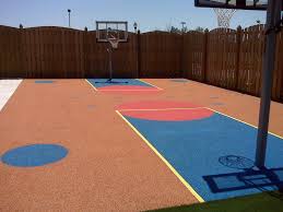 concrete basketball court