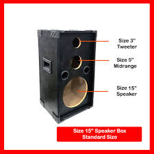 1pc size 15 3 way speaker box good