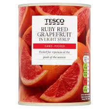 calories in tesco ruby red gfruit