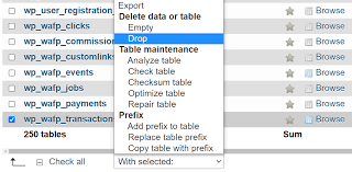 how to delete a table using mysql 2