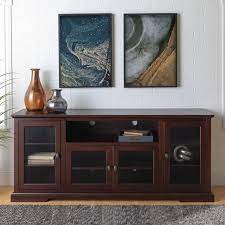 Glass Door Traditional Highboy Tv Stand