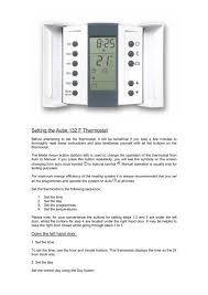 setting the aube 132 f thermostat