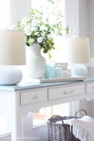Blue And White Painted Sofa Table