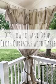 Diy How To Hang Drop Cloth Curtains