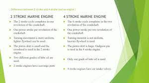 2 stroke and 4 stroke marine engine