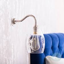 Clear Glass Wall Light Etched With