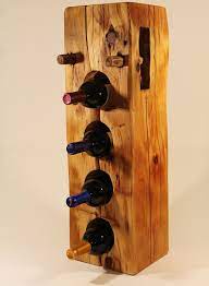Wine Rack Made From Reclaimed Wood Beam