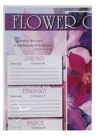 Wall Chart Flower Chart Sign Up To Bring Flowers