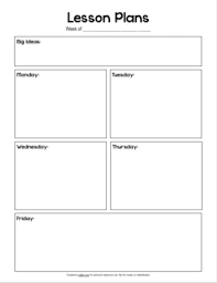 Basic Lesson Plan Template No Pictures