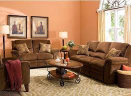 Brown Sofa Peach Living Rooms
