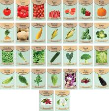 30 packs of vegetable seeds including