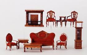 dollhouse miniature living room set