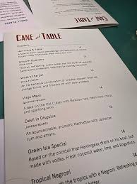 cane and table bottomless brunch menu