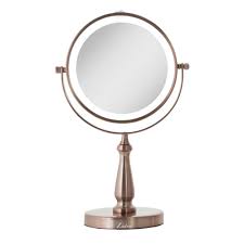 magnifying freestanding vanity mirror