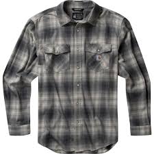 mw flannel ls snap plaid shirt