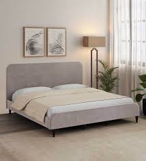 Solid Wood Upholstered Queen Size Bed
