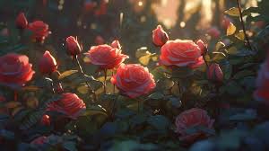 red roses sunshine garden powerpoint