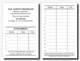 Stampa Cartoncini Appuntamenti Personalizzati Per Medici Oculisti