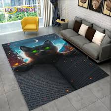 3d cartoon cute cat area rug