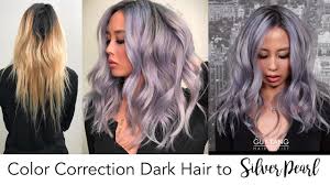 Color Correction Dark Hair To Silver Pearl