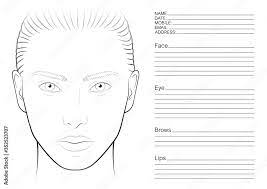 face chart make up artist blank the