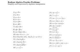 Solved Boolean Algebra Practice