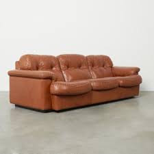 cognac leather arizona sofa attributed