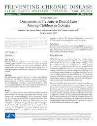 States are required to provide dental benefits to children covered by medicaid and the children's health insurance program (chip), but states choose whether to provide dental benefits for adults. Pdf Disparities In Preventive Dental Care Among Children In Georgia