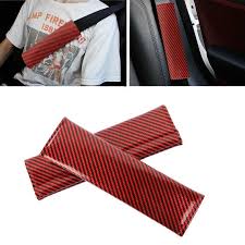 Carbon Fiber Look Car Seat Belt Covers