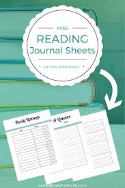 Reading Journal Templates Printable Journal Sheets And Other Free