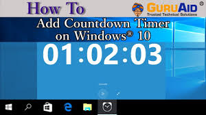 add countdown timer on windows 10