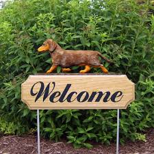 Dachshund Dog Welcome Sign Garden