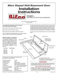 Bilco Slw3641n Instructions Assembly