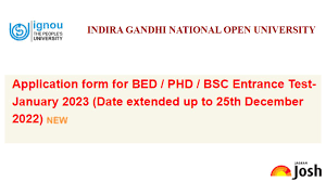 ignou admission 2023 bed phd post