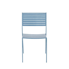 Stackable Garden Chair In Blue Steel