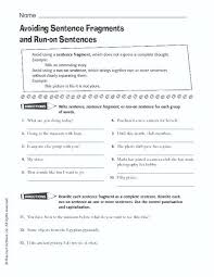 Sentence Fragment Worksheet Middle School Pdf Worksheets Grade For