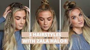3 easy hairstyles with zala halo hair