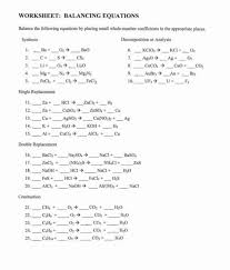 45 free balancing chemical equations