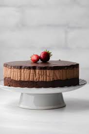 triple chocolate mousse cake baked by