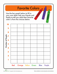 Bar Graphs Favorite Color Worksheet Education Com