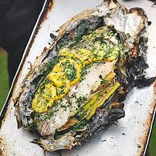 whole fish barbecued in newspaper tom