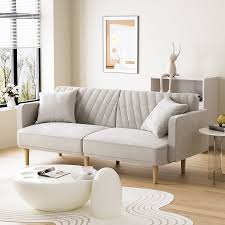 ouyessir velvet futon sofa bed modern
