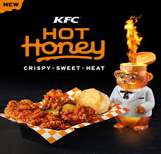 menu with hot honey flavoured fried en